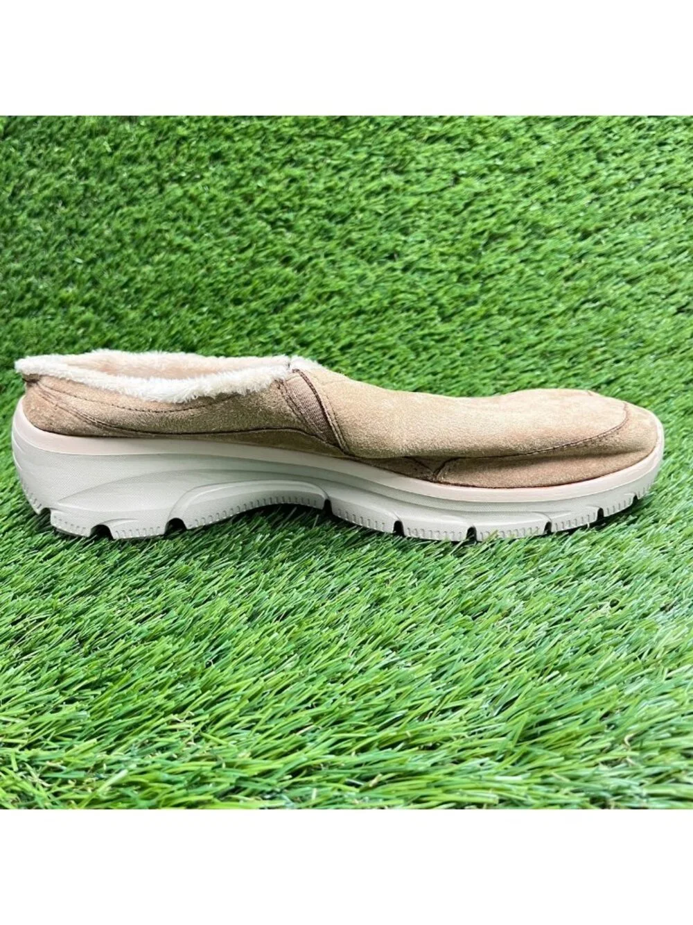 Skechers Easy Going Latte Clog Womens Size 10 Tan Casual Comfort Mule Shoes